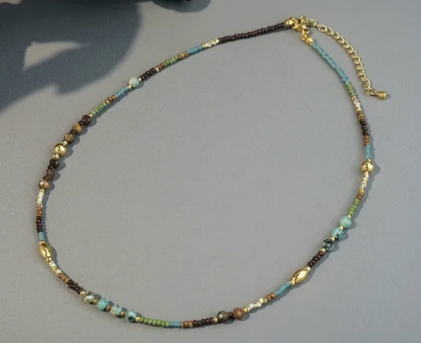 Handmade Real-Stone Choker Necklace